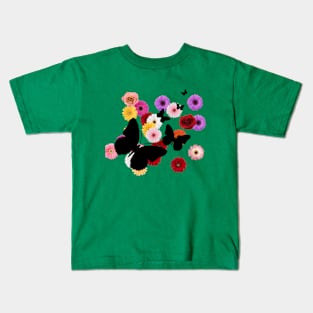 Butterfly /w flowers Kids T-Shirt